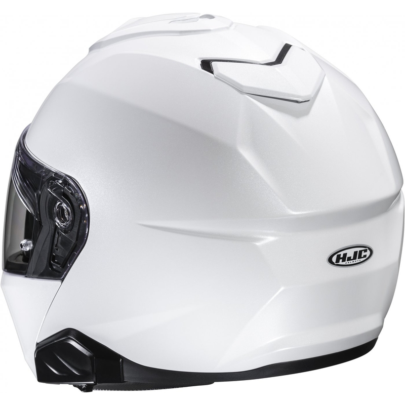 HJC i91 Solid pearl white flip-up motorcykelhjelm