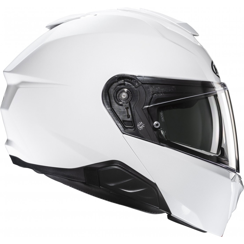 HJC i91 Solid pearl white flip-up motorcykelhjelm