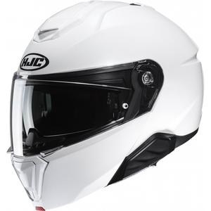 HJC i91 Solid pearl white flip-up motorcykelhjelm