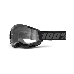 Motocrossbrille 100% STRATA 2 Ny sort (klar plexi)