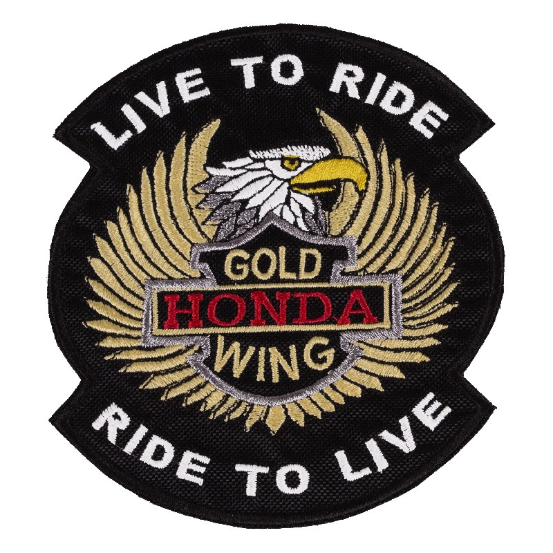 Patch Live to Ride Gold Wing - mindre