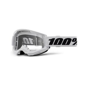 Motocrossbrille 100% STRATA 2 Ny hvid (klar plexi)