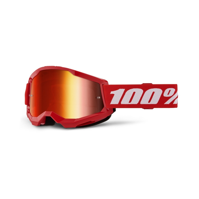 Motocross-briller 100% STRATA 2 Ny rød (rød plexi)