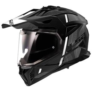 Enduro-motorcykelhjelm LS2 MX702 PIONEER II HILL mat sort og hvid