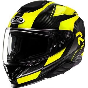 HJC RPHA 71 Carbon Hamil MC3H sort og gul integreret motorcykelhjelm