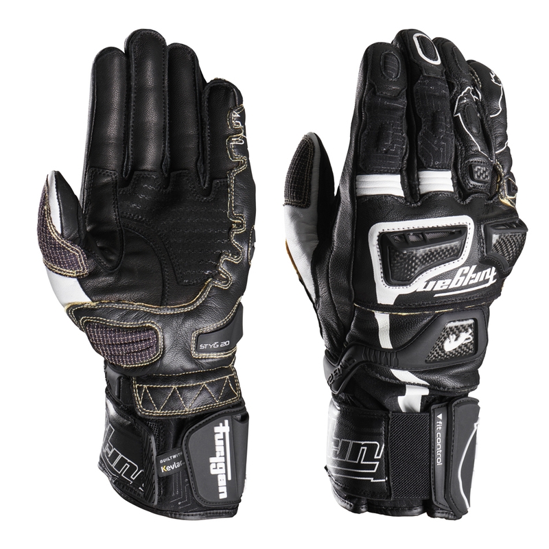 Furygan Styg 20 x Kevlar motorcykelhandsker sort-hvid