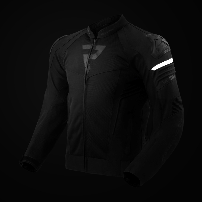 Rebelhorn Vandal Mesh sort motorcykeljakke
