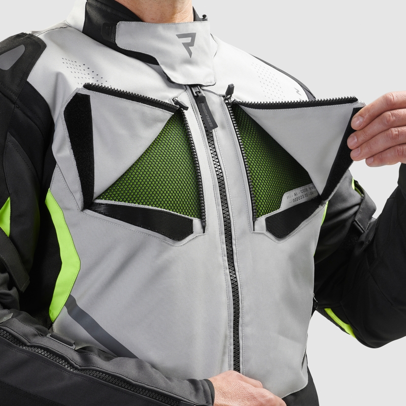 Rebelhorn Hiker IV motorcykeljakke sort-grå-fluo gul
