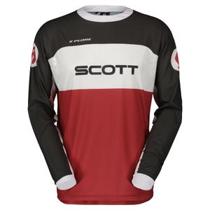 Motocrosstrøje Scott X-PLORE SWAP rød-sort