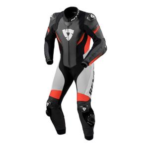 Revit Control Black-Fluo Red Motorcykeloverall i læder