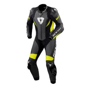 Revit Control Black-Fluo Yellow Motorcykeloverall i læder