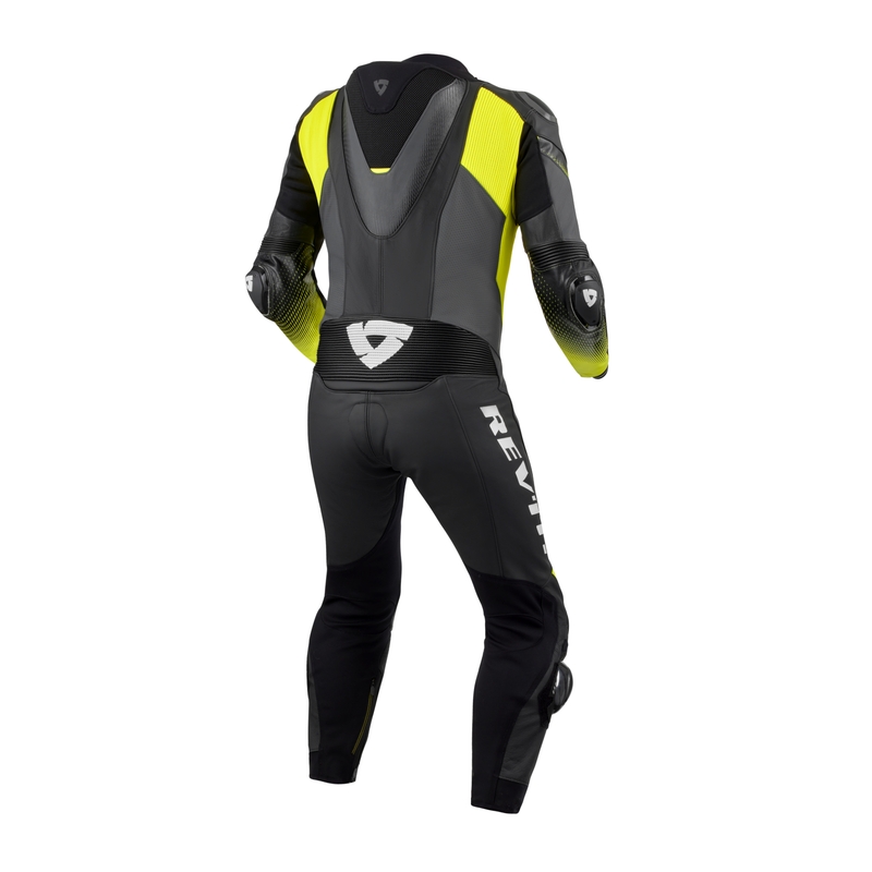 Revit Control Black-Fluo Yellow Motorcykeloverall i læder