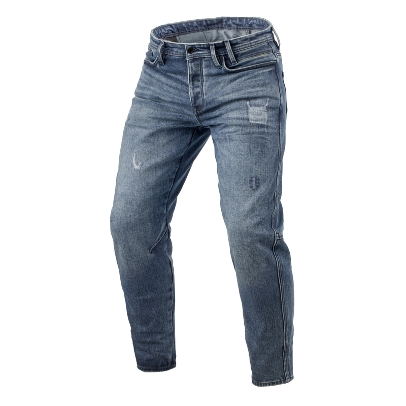 Revit Rilan TF Medium Vintage Blue Extended Motorcycle Jeans