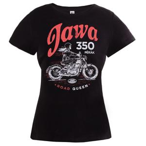 Dame-T-shirt Jawa 350 sort