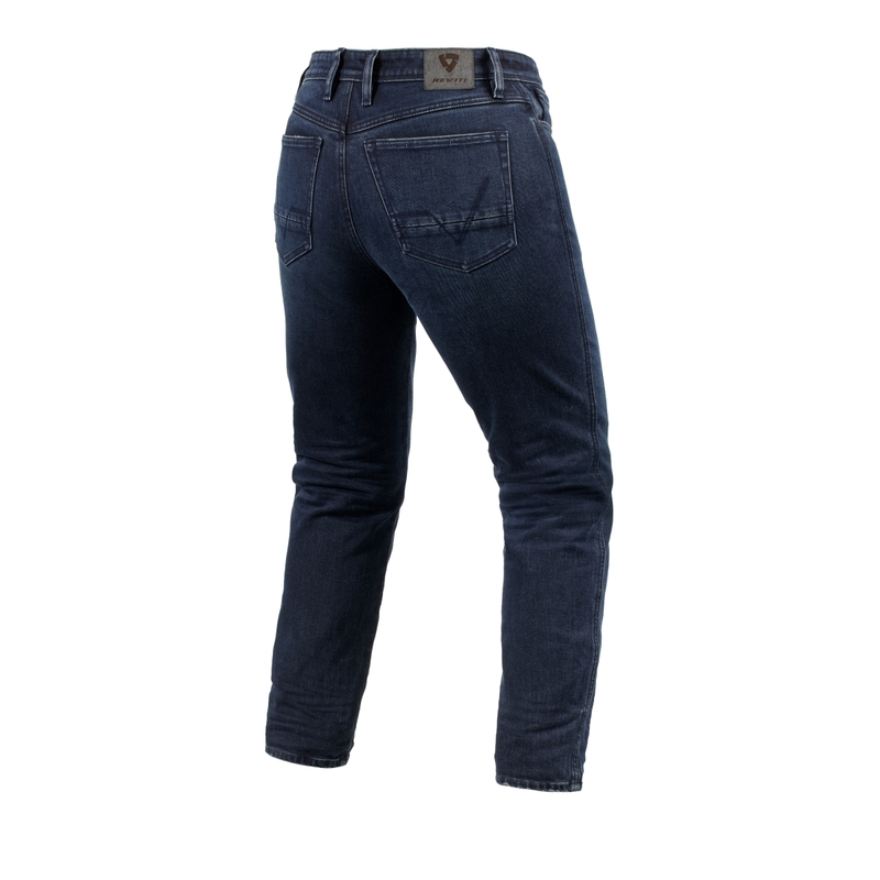 Cropped motorcykeljeans til kvinder Revit Violet BF washed blue-black
