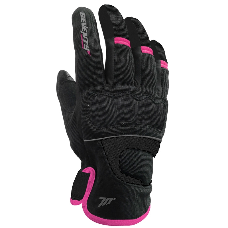 Motorcykelhandsker til kvinder SEVENTY DEGREES SD-C45 sort og pink