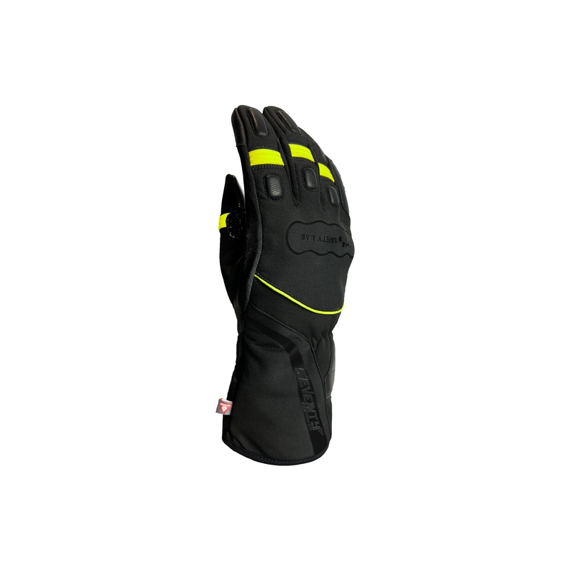 Motorcykelhandsker SEVENTY DEGREES SD-T7 sort-fluogul