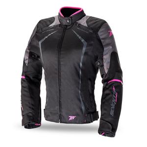 Motorcykeljakke til kvinder SEVENTY DEGREES SD-JR49 sort og pink