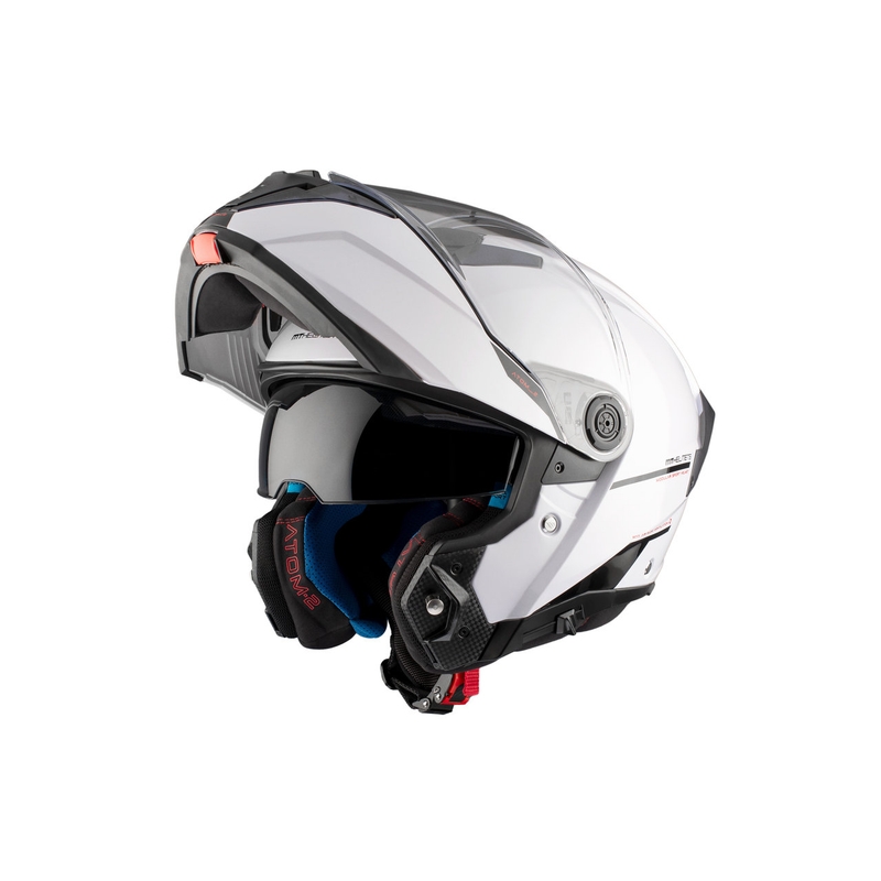 MT ATOM 2 SV SOLID A0 motorcykelhjelm hvid blank