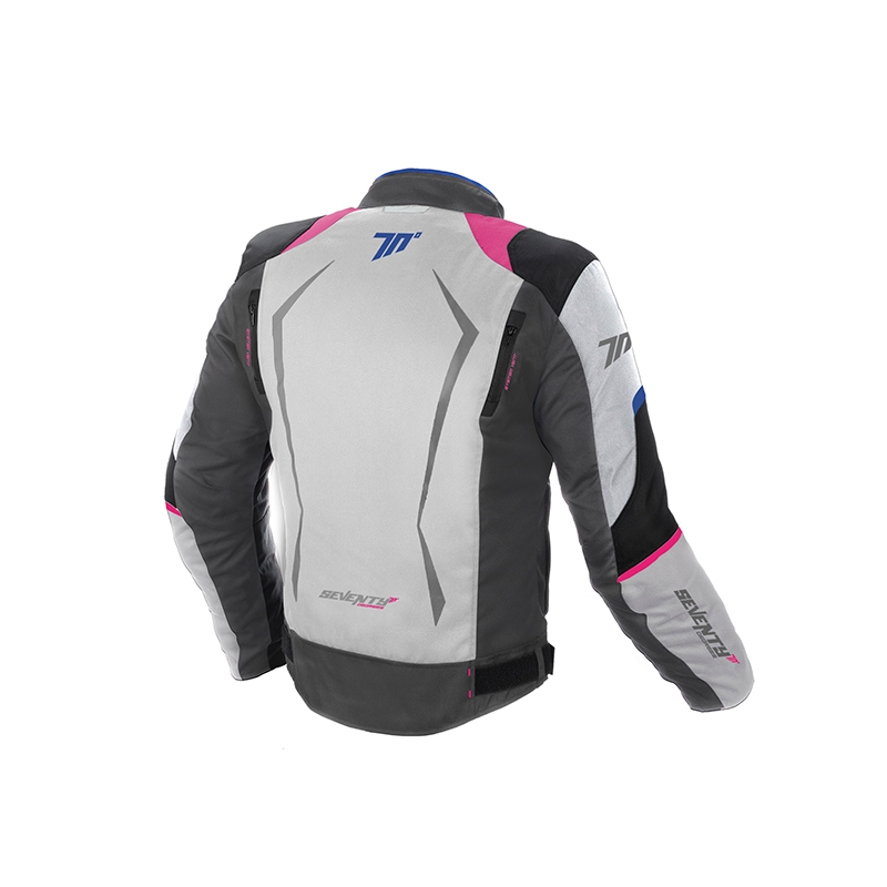 Motorcykeljakke til kvinder SEVENTY DEGREES SD-JR49 grå-blå-pink