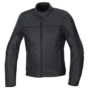 Læder motorcykeljakke SEVENTY DEGREES SD-JL1 sort