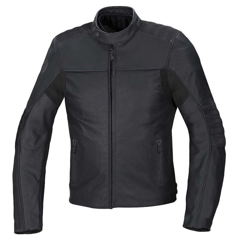 Læder motorcykeljakke SEVENTY DEGREES SD-JL1 sort