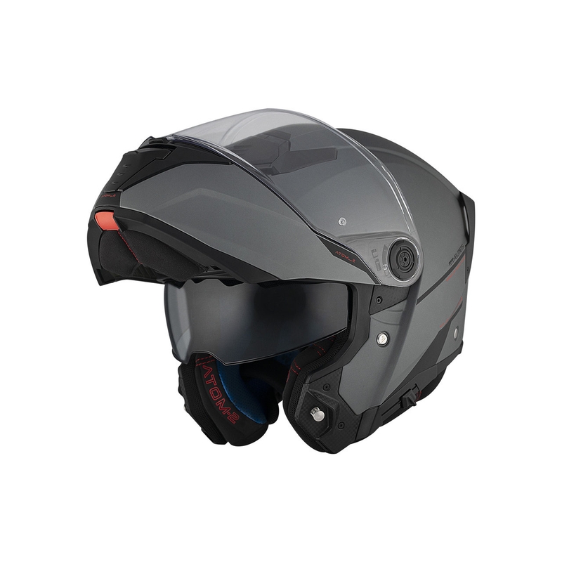 MT ATOM 2 SV SOLID A2 motorcykelhjelm grå mat