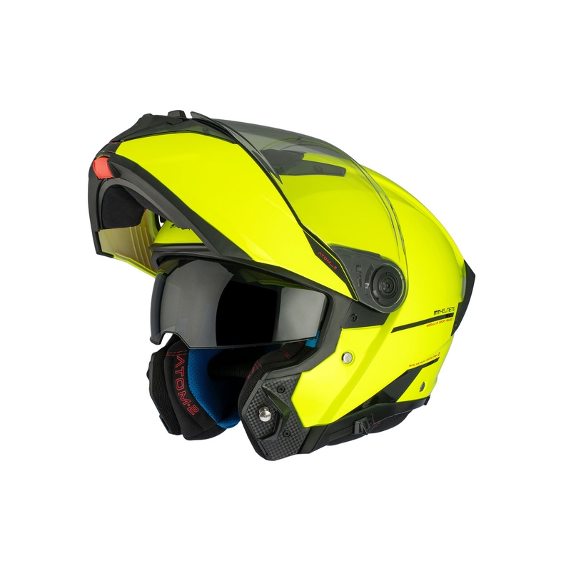 MT ATOM 2 SV SOLID A3 fluogul blank motorcykelhjelm