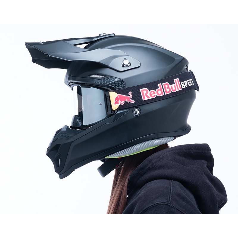 Motocrossbrille Red Bull Spect STRIVE S sort med røgfarvet glas