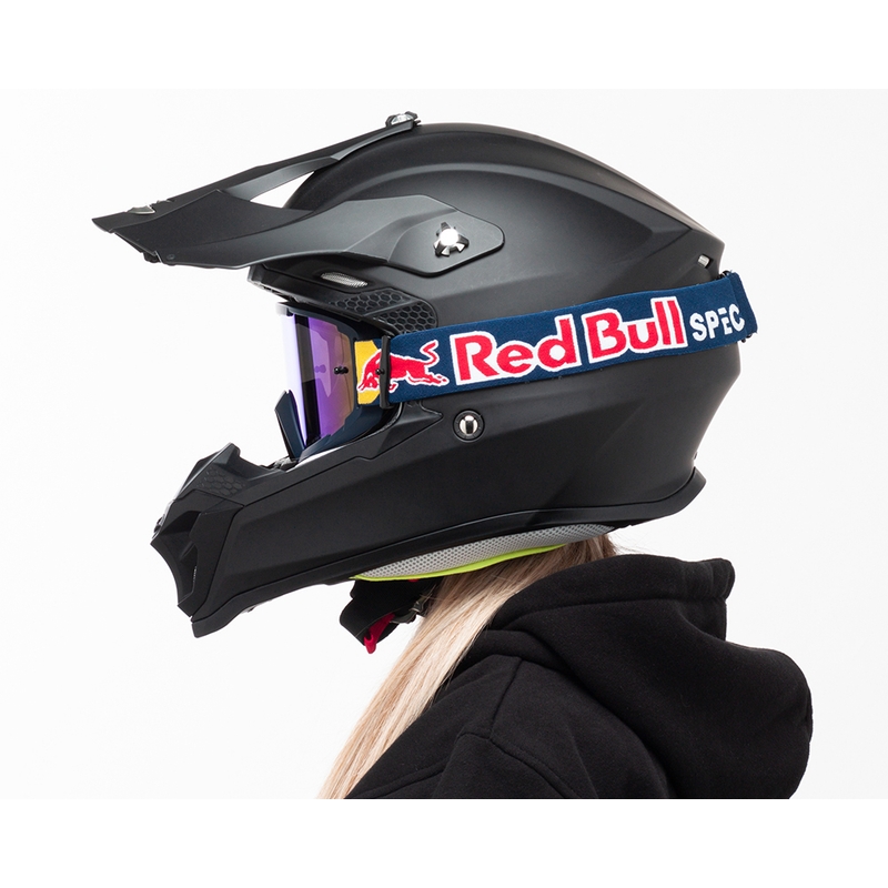 Motocrossbriller Red Bull Spect WHIP mørkeblå med blå linse