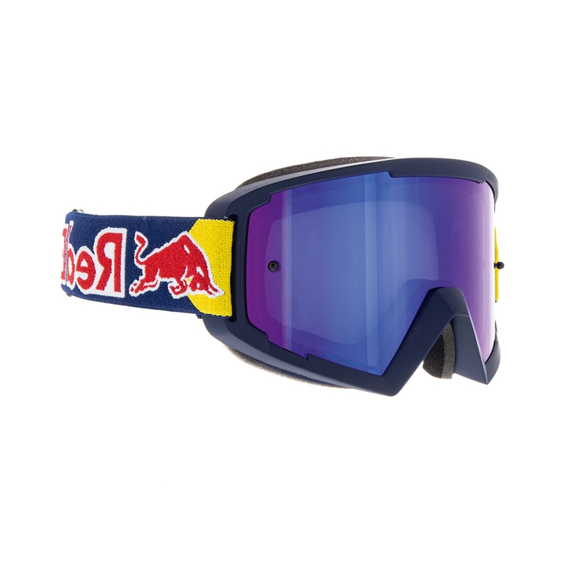 Motocrossbriller Red Bull Spect WHIP mørkeblå med blå linse