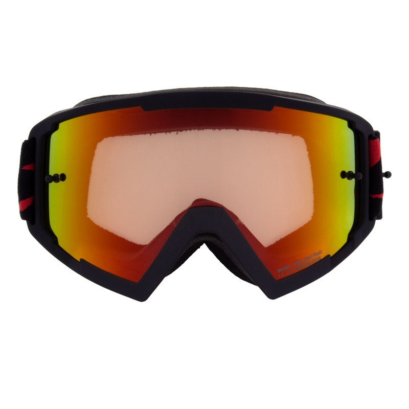 Motocrossbrille Red Bull Spect WHIP sort med rød-gul linse