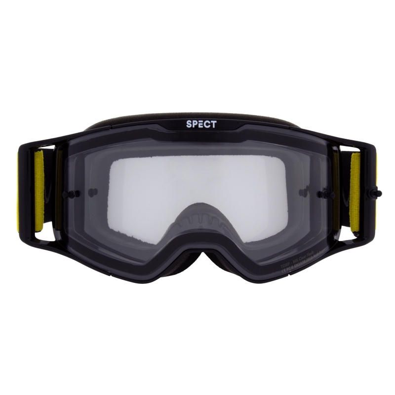 Motocrossbrille Red Bull Spect TORP sort med klar linse