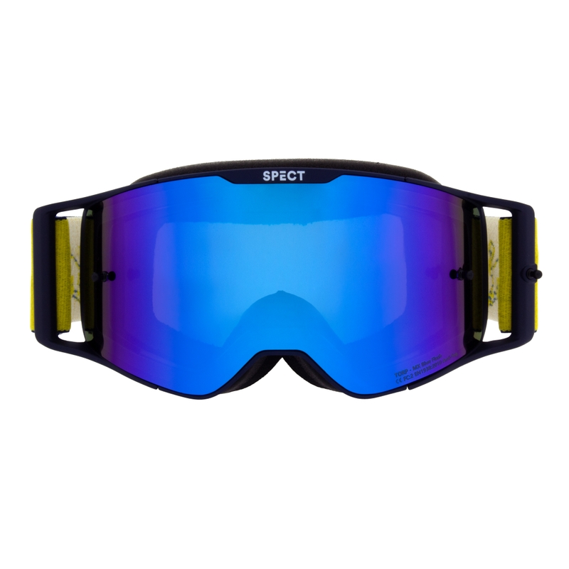 Motocrossbrille Red Bull Spect TORP blå med blå linse