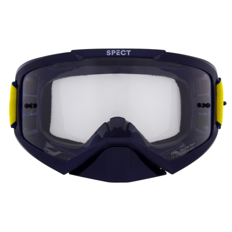 Motocrossbrille Red Bull Spect EVAN blå med klar linse