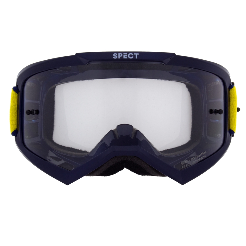 Motocrossbrille Red Bull Spect EVAN blå med klar linse