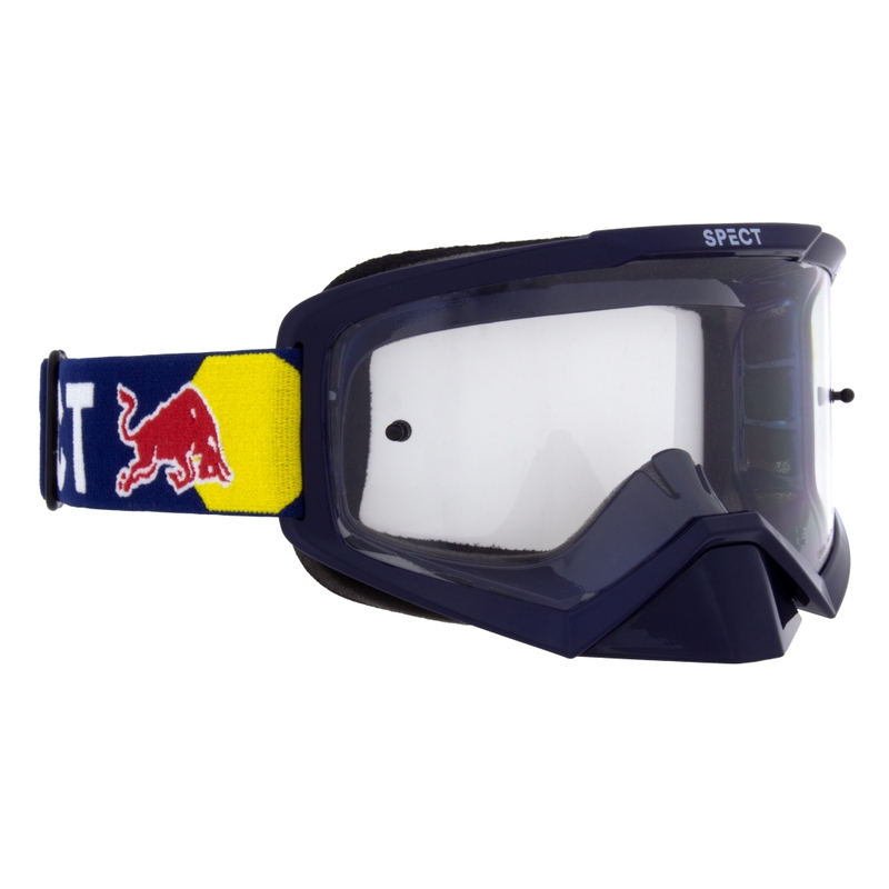 Motocrossbrille Red Bull Spect EVAN blå med klar linse