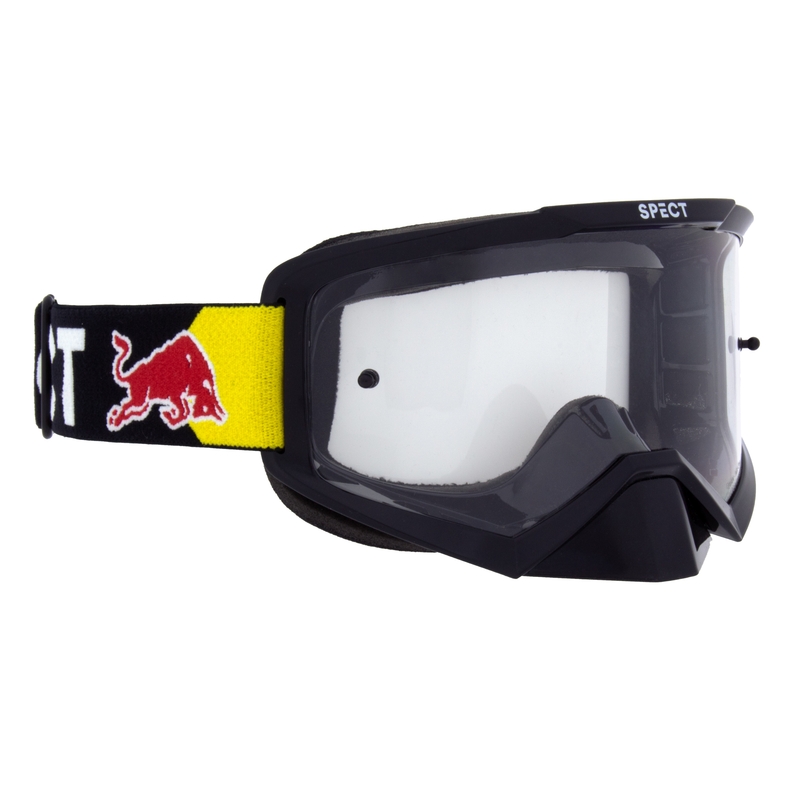 Motocrossbrille Red Bull Spect EVAN sort med klar linse