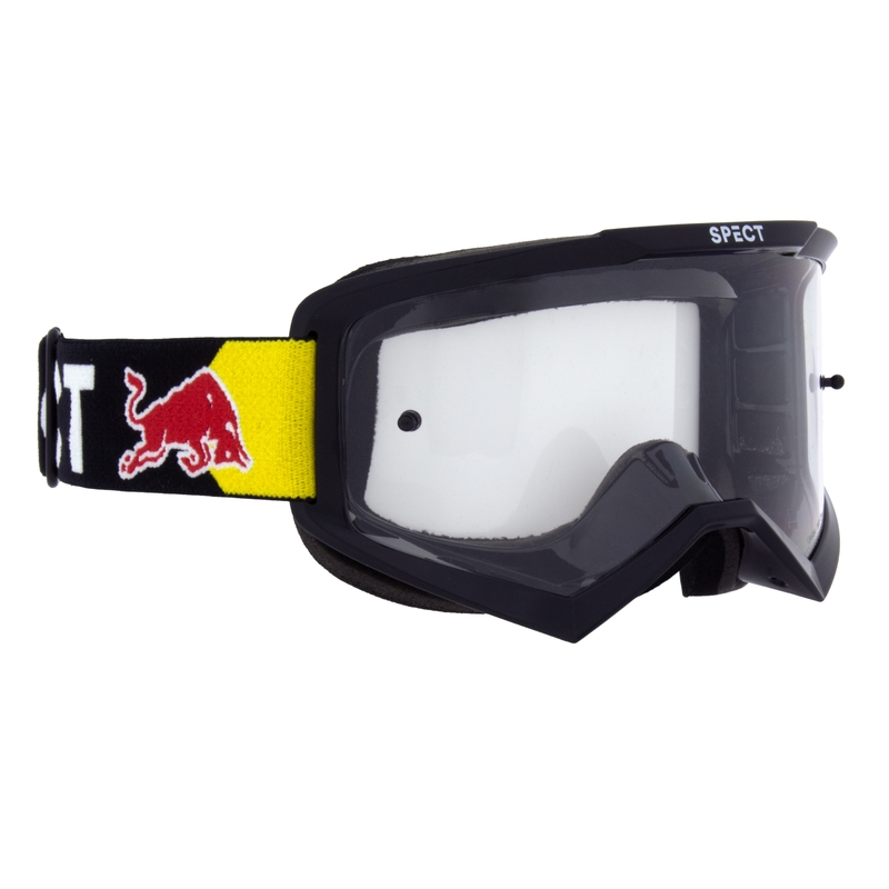 Motocrossbrille Red Bull Spect EVAN sort med klar linse