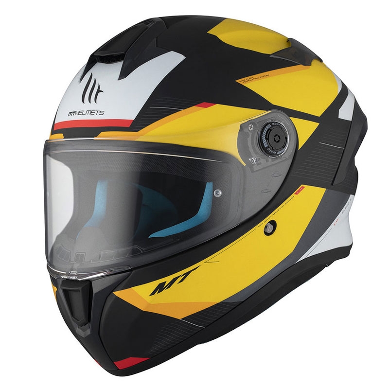 MT TARGO S KAY B3 integreret motorcykelhjelm mat sort-hvid-gul