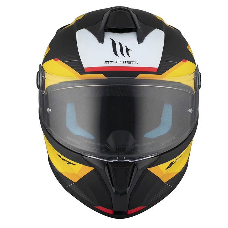 MT TARGO S KAY B3 integreret motorcykelhjelm mat sort-hvid-gul