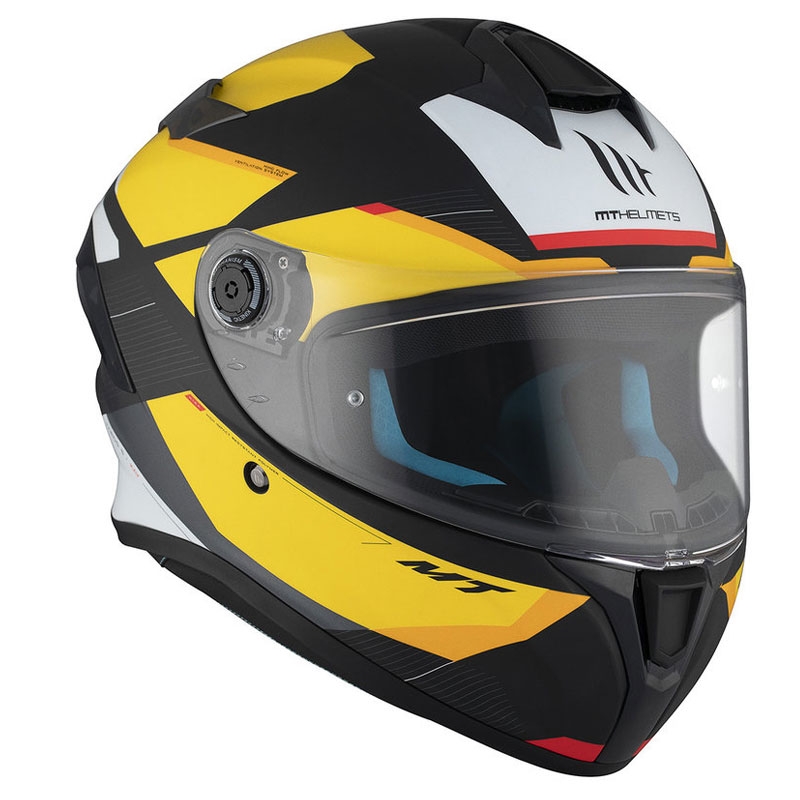 MT TARGO S KAY B3 integreret motorcykelhjelm mat sort-hvid-gul