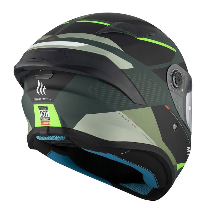 MT TARGO S KAY C6 integreret motorcykelhjelm mat sort-grøn