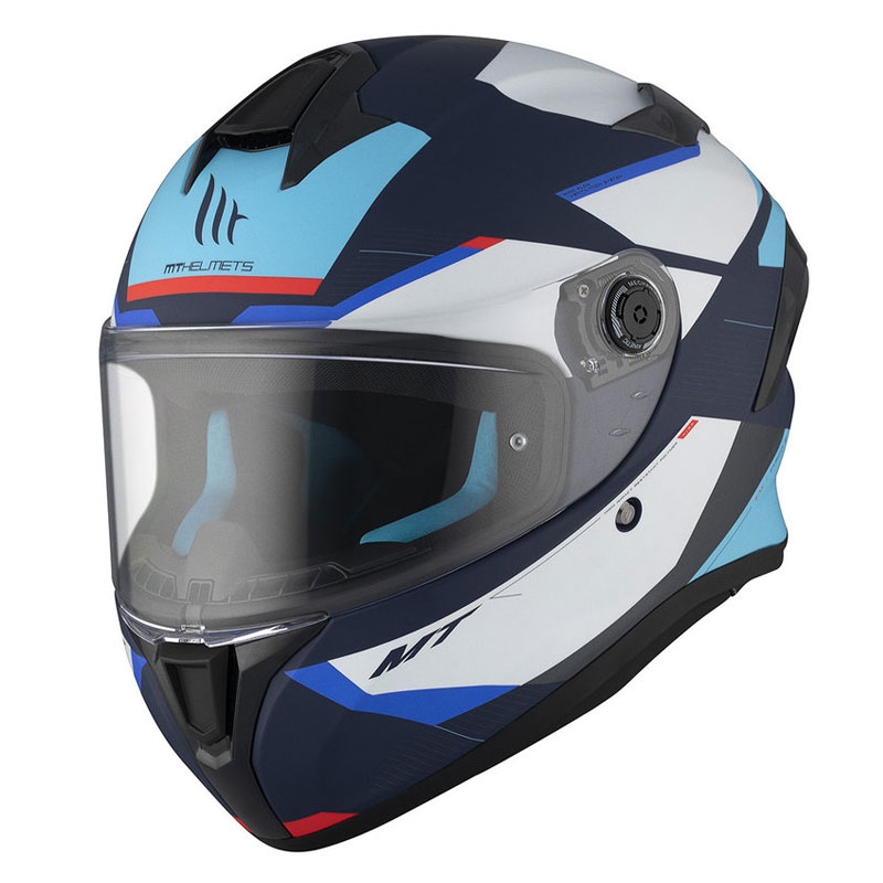 MT TARGO S KAY C7 integreret motorcykelhjelm mat blå-hvid