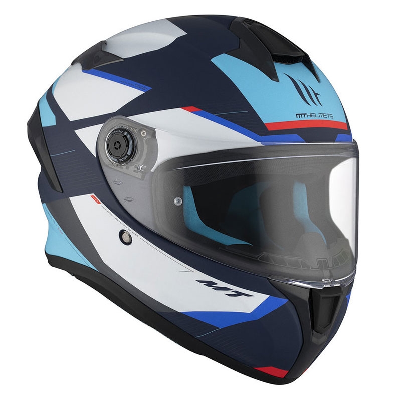 MT TARGO S KAY C7 integreret motorcykelhjelm mat blå-hvid