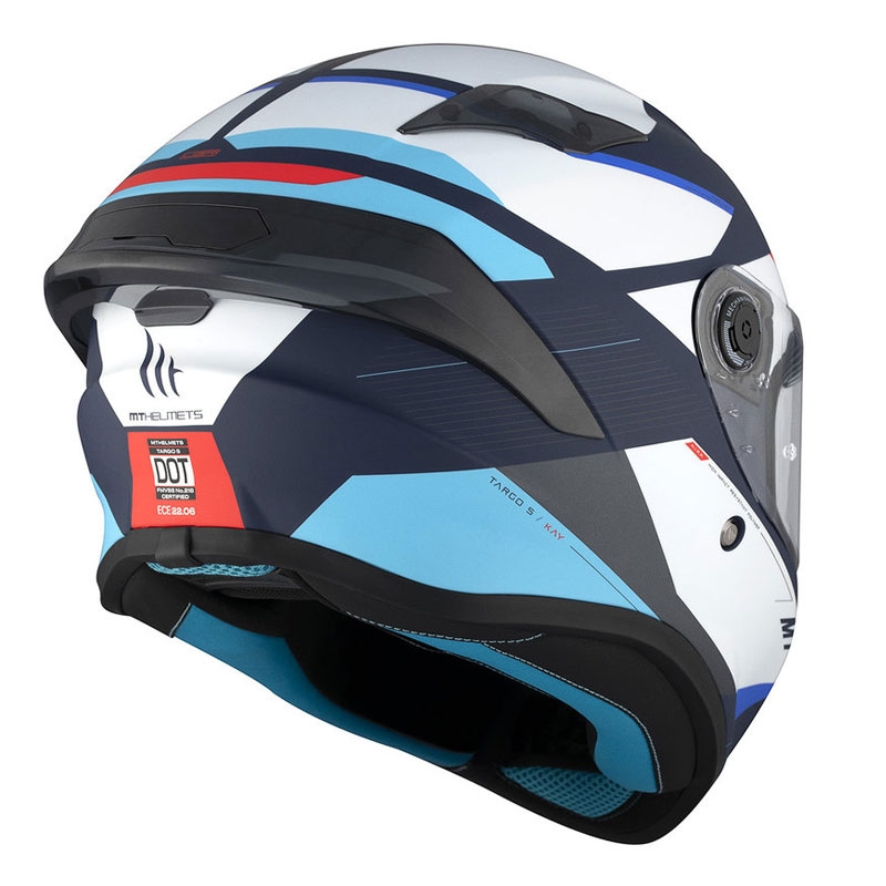 MT TARGO S KAY C7 integreret motorcykelhjelm mat blå-hvid