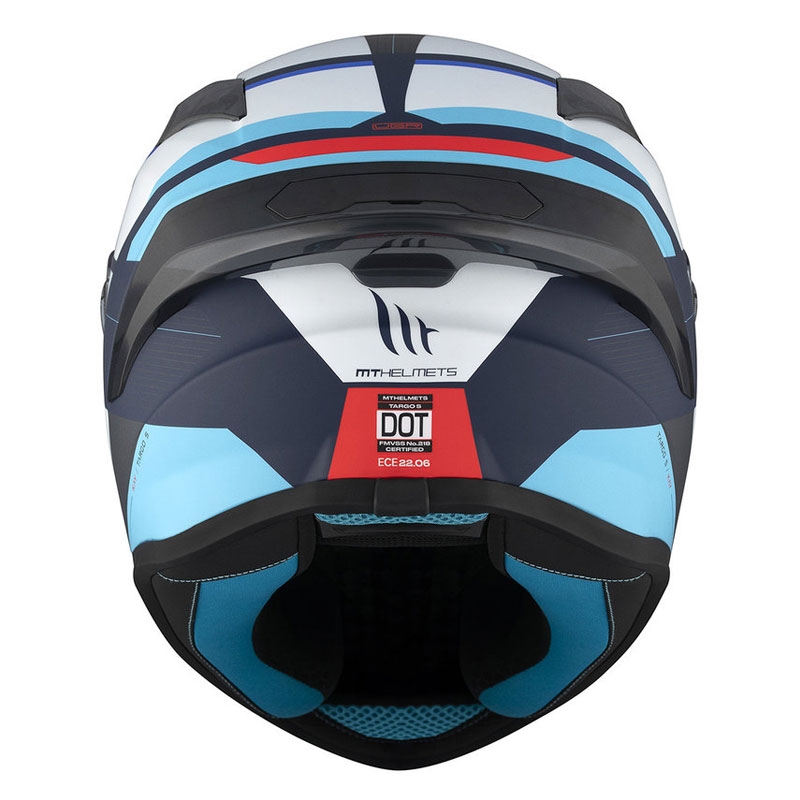 MT TARGO S KAY C7 integreret motorcykelhjelm mat blå-hvid