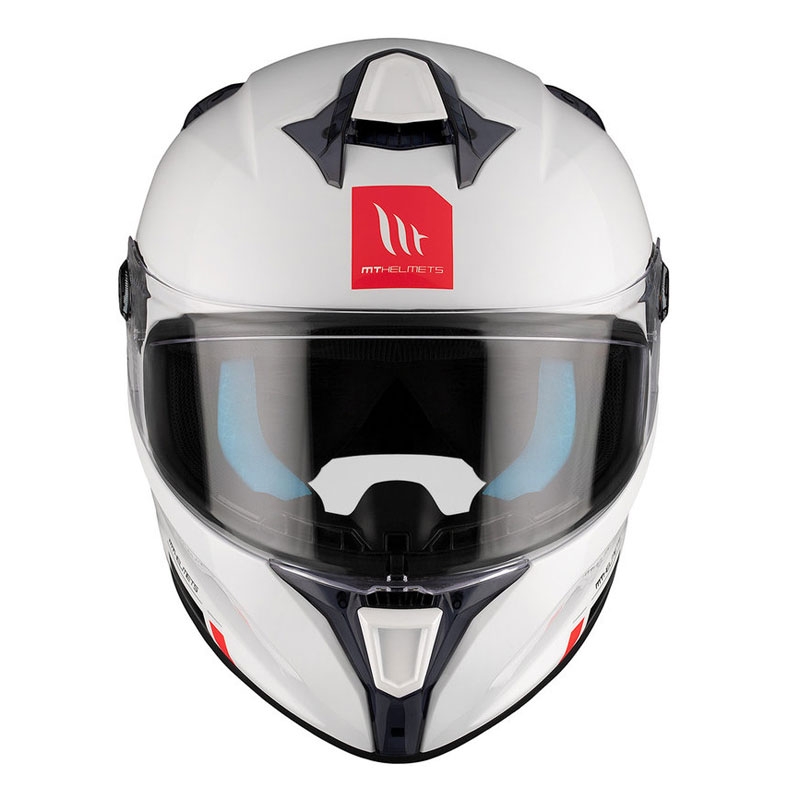 MT TARGO S SOLID A0 integreret motorcykelhjelm blank hvid