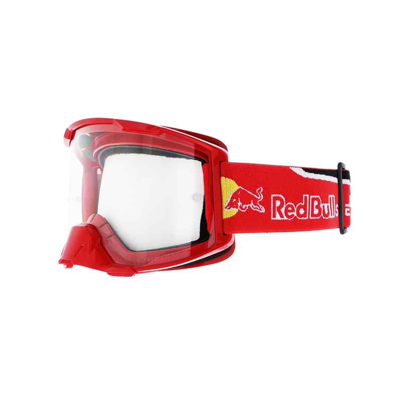 Motocrossbrille Red Bull Spect STRIVE S rød med klar linse