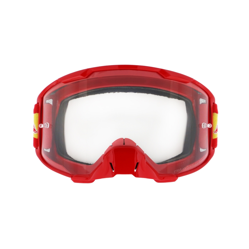 Motocrossbrille Red Bull Spect STRIVE S rød med klar linse